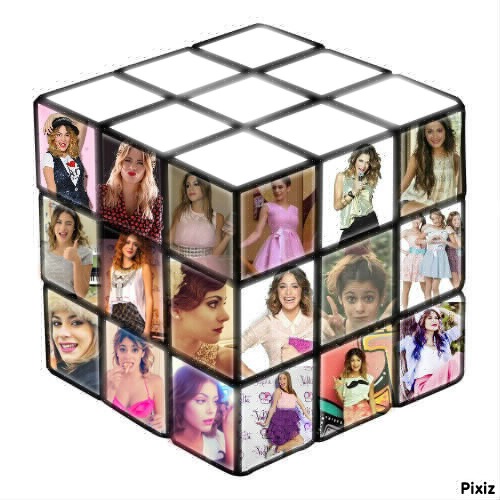 Rubik Cube Violetta Valokuvamontaasi