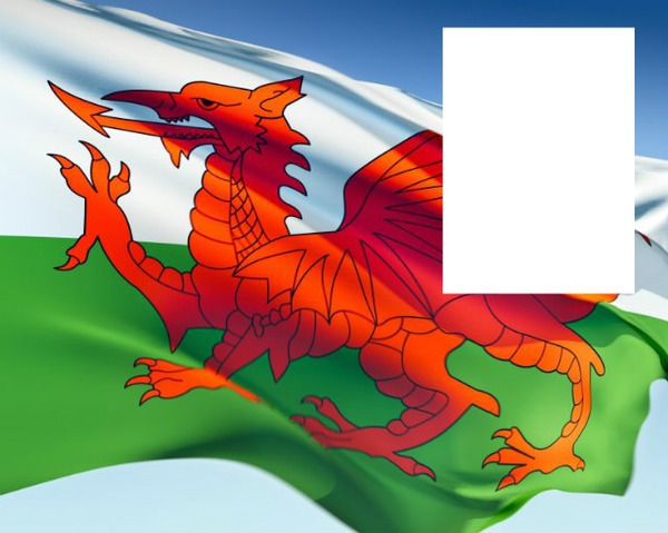 Wales flag Photomontage