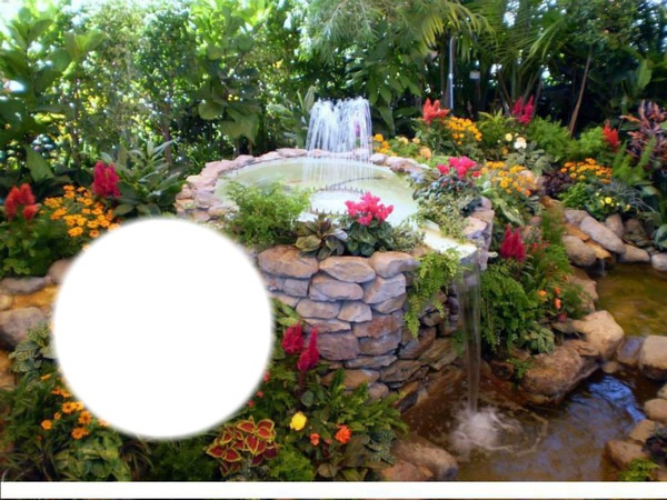 fontaine fleurie Valokuvamontaasi