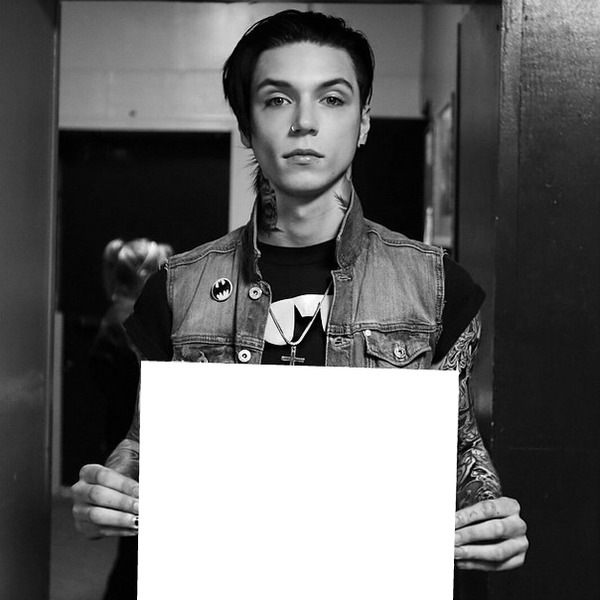 Andy Biersack Photo frame effect