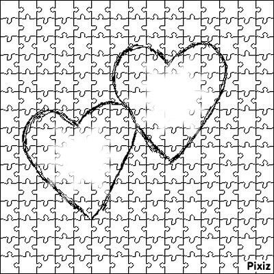 coeur en puzzle Fotomontaż
