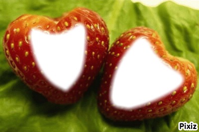 es fraise d el'amour フォトモンタージュ