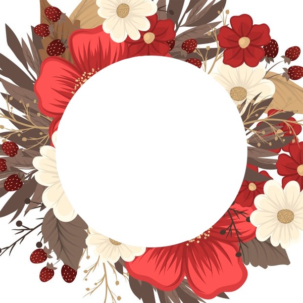 Rond florales Photo frame effect