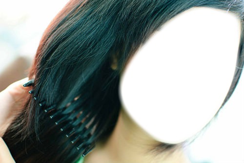 girl short hair Photo frame effect