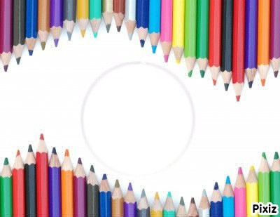 crayons vague Montaje fotografico