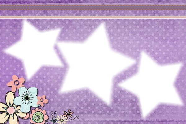 marco de estrellas lila Φωτομοντάζ