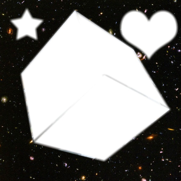 Cubo, corazon y estrella Valokuvamontaasi