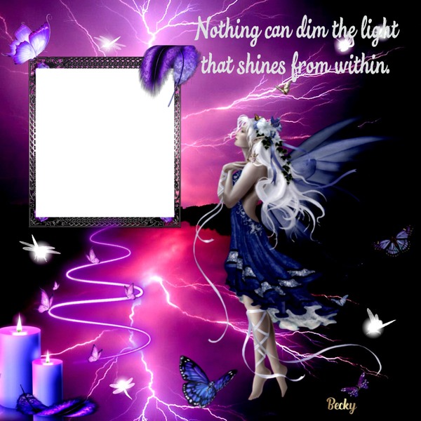 nothing can dim the light Photo frame effect