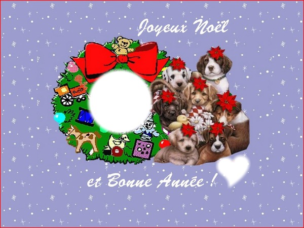 Joyeux Noël  & Bonne Année Фотомонтажа
