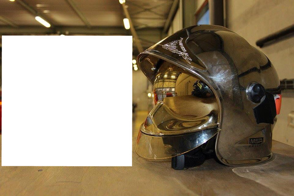 casque pompiers Fotomontáž