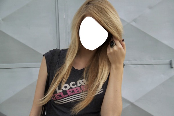 tvár blondíny Fotomontáž