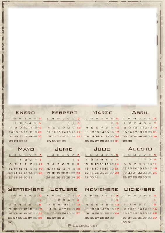 calendario ymialma amor love Fotomontáž