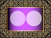 GOLD AND PERPPLE FRAME Photo frame effect