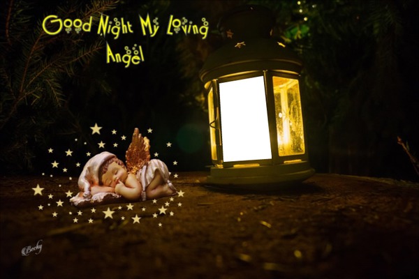 good night loving angel Fotomontáž