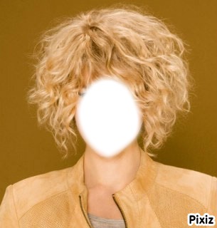 Blonde frisée Photomontage