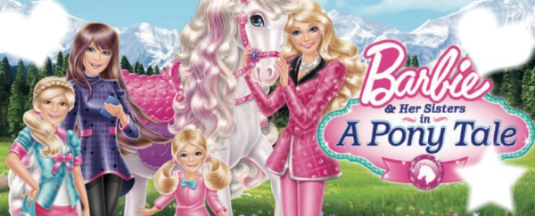 barbie em uma aventura de cavalos Fotomontaggio