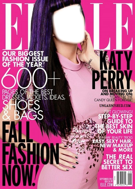 Magazine "ELLE" Katy Perry Photo frame effect