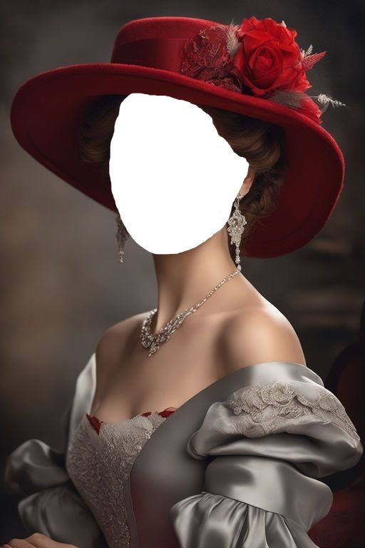 renewilly chica con sombrero rojo Fotomontaža