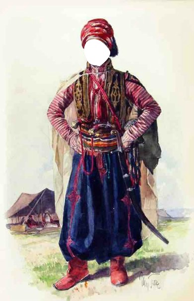 Ezdi Tradicional clothers Fotomontāža