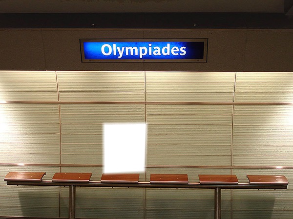 Panneau Station de Métro Olympiades Montage photo