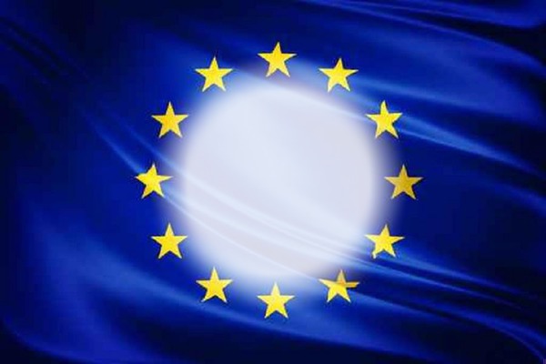 Euro flag 0 Photomontage