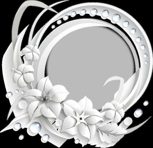 White Pearly Frame Photo frame effect