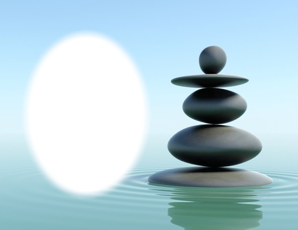 Zen-pierres-eau-simplicité Photo frame effect