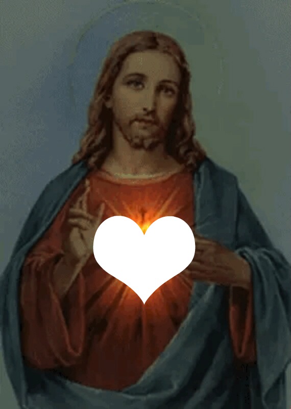 el corazon de jesus Photo frame effect
