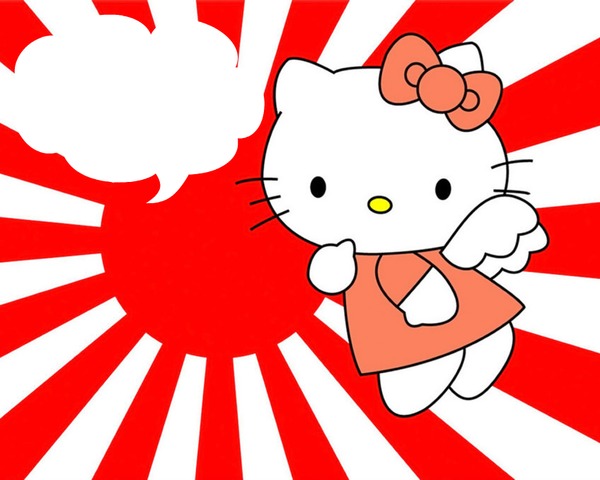 Hello Kitty Rising Bulle Fotomontaggio