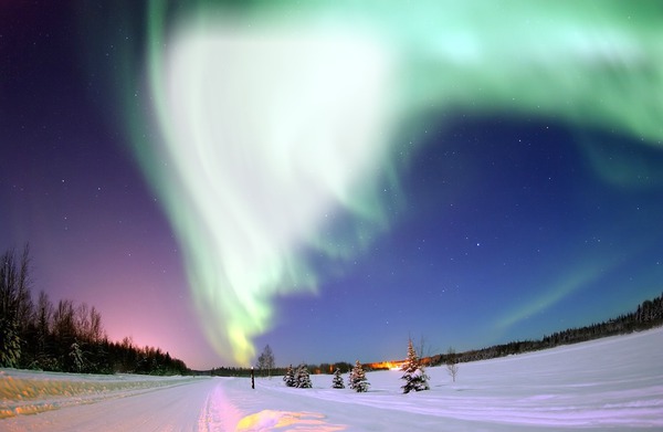 aurore boreale フォトモンタージュ