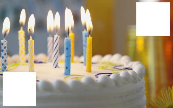 Torta de cumpleaños para dos cumpleañeros :D Montaje fotografico