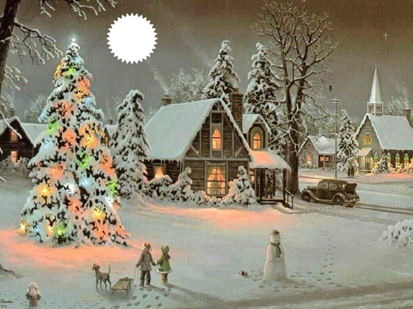 Noël soleil neige Фотомонтажа