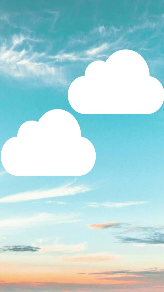 cadre ciel avec 2 nuages photo Fotomontasje