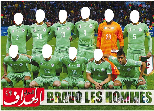 l'equipe nationale d'algerie Fotomontagem