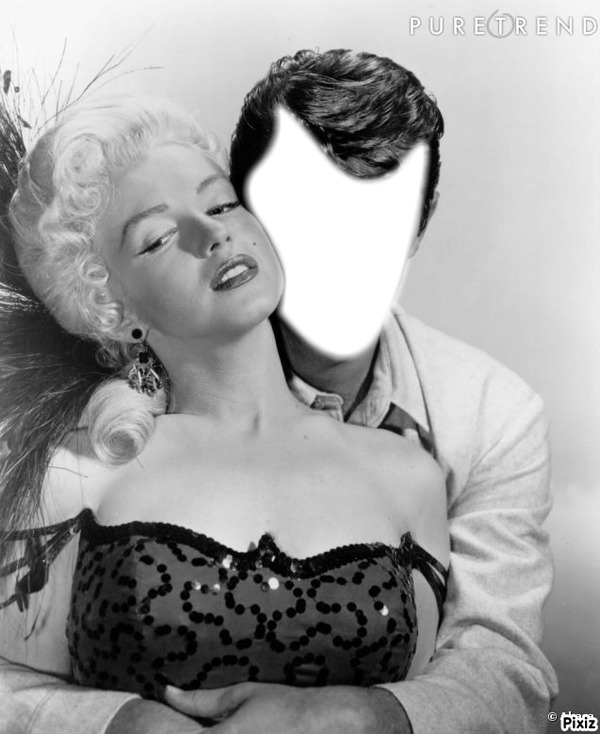 Contre le Visage Marilyn Monroe Montage photo