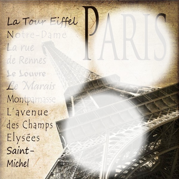 PARIS TOUR EIFFEL Fotomontage