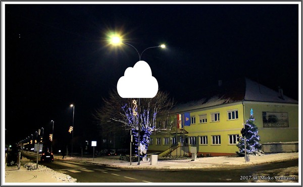 Zimska noć Fotomontaža
