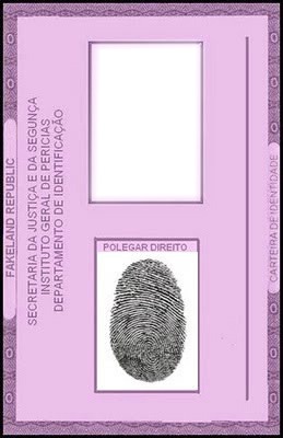 carteira de indentidade rosa Fotomontagem