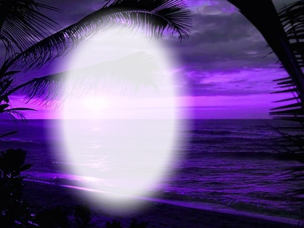 mer violette Photo frame effect