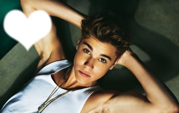 Justin Bieber heart Fotomontagem