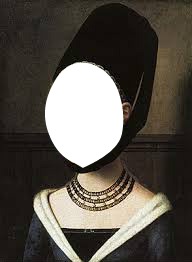 Portrait de jeune femme, Petrus Christus, Fotomontasje