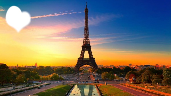 j'aime paris,et ces monuments. Фотомонтаж