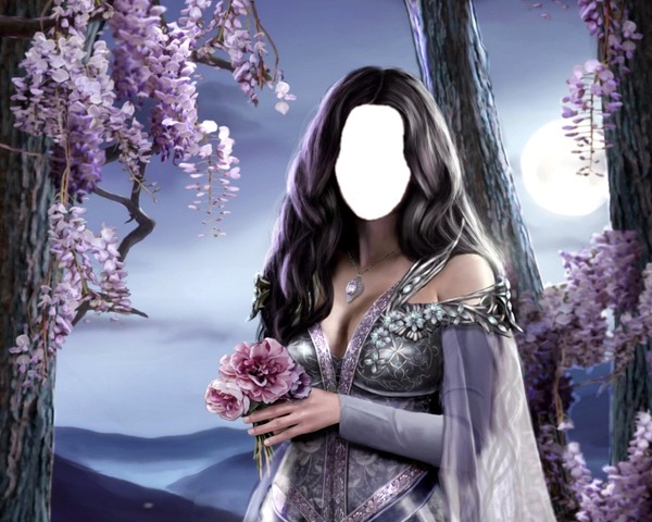 Beautiful Fantasy Girl "Face" Fotomontage