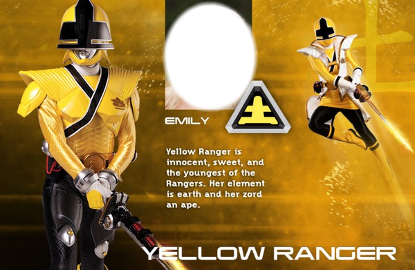 Yellow Samurai Ranger Montaje fotografico