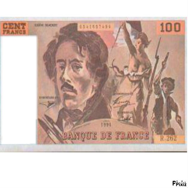 100 franc Fotomontáž