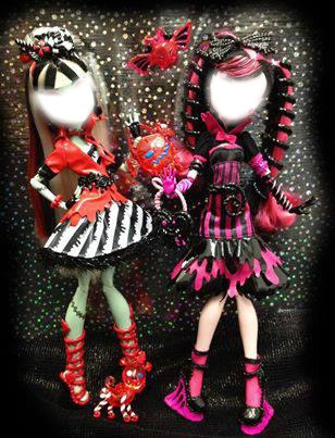 Monster High (Dois personagens) Draculaura e Frankie Photo frame effect