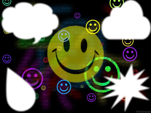smiley couleur Photo frame effect