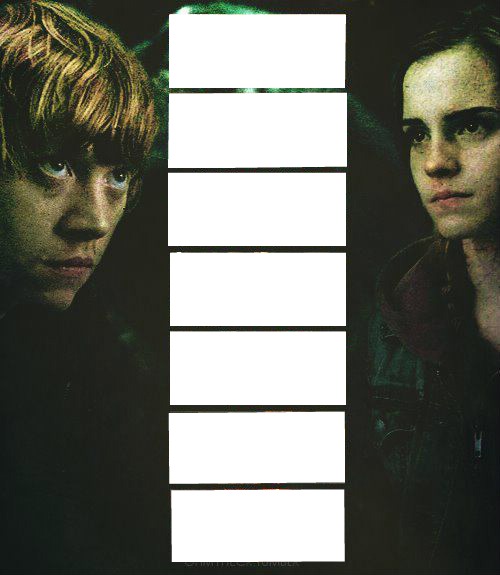 Harry Potter Ron y hermione collage Fotomontaggio