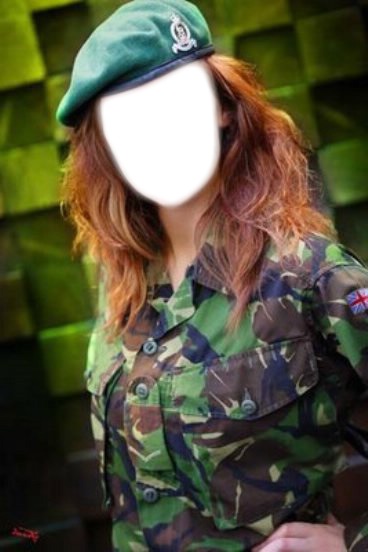 Mujer militar. Фотомонтаж