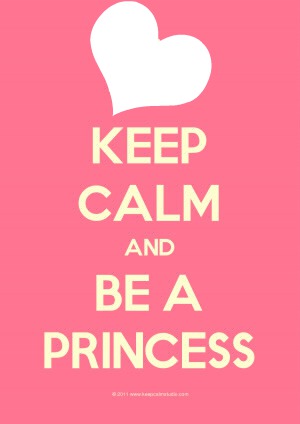 Keep calm and be a princess Fotomontāža